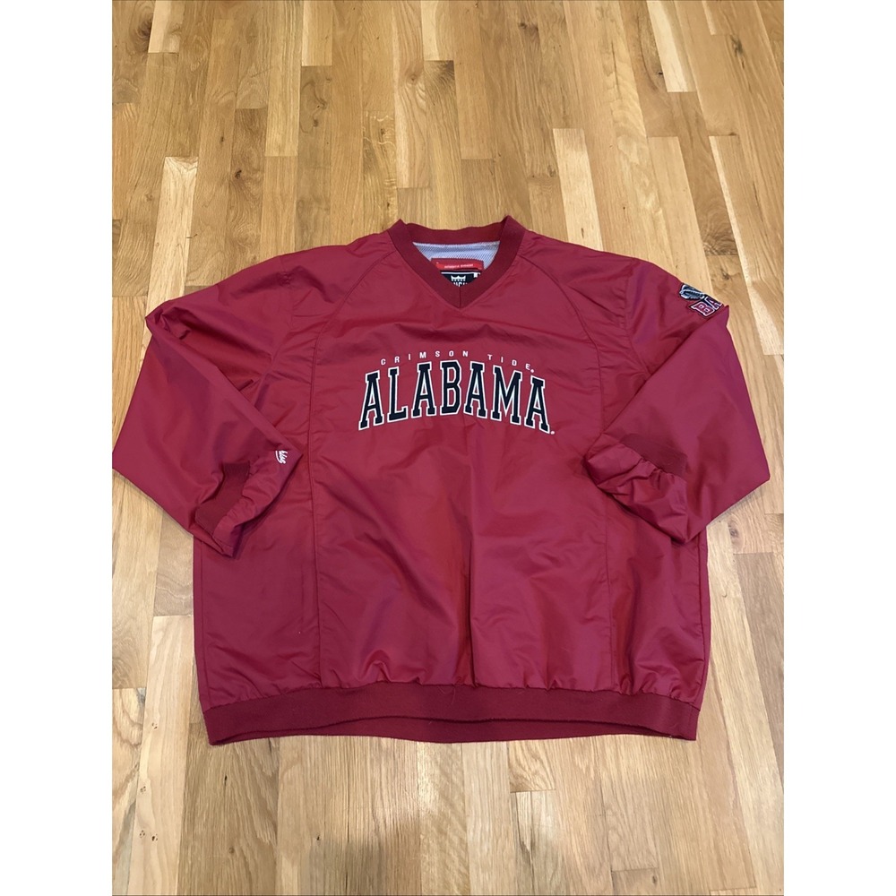 Alabama Crimson Tide Jacket Men's Size 2XL XXG Windbreaker PullOver Pockets
